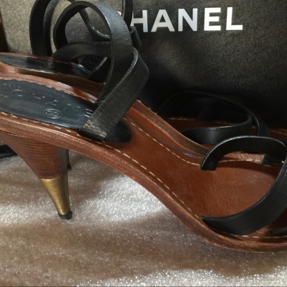 COPY - Authentic Chanel Ankle Strap Sandals Sz 38/8 - Picture 3 of 9